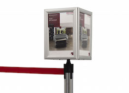 Belt Barrier with A4 Sign Holder